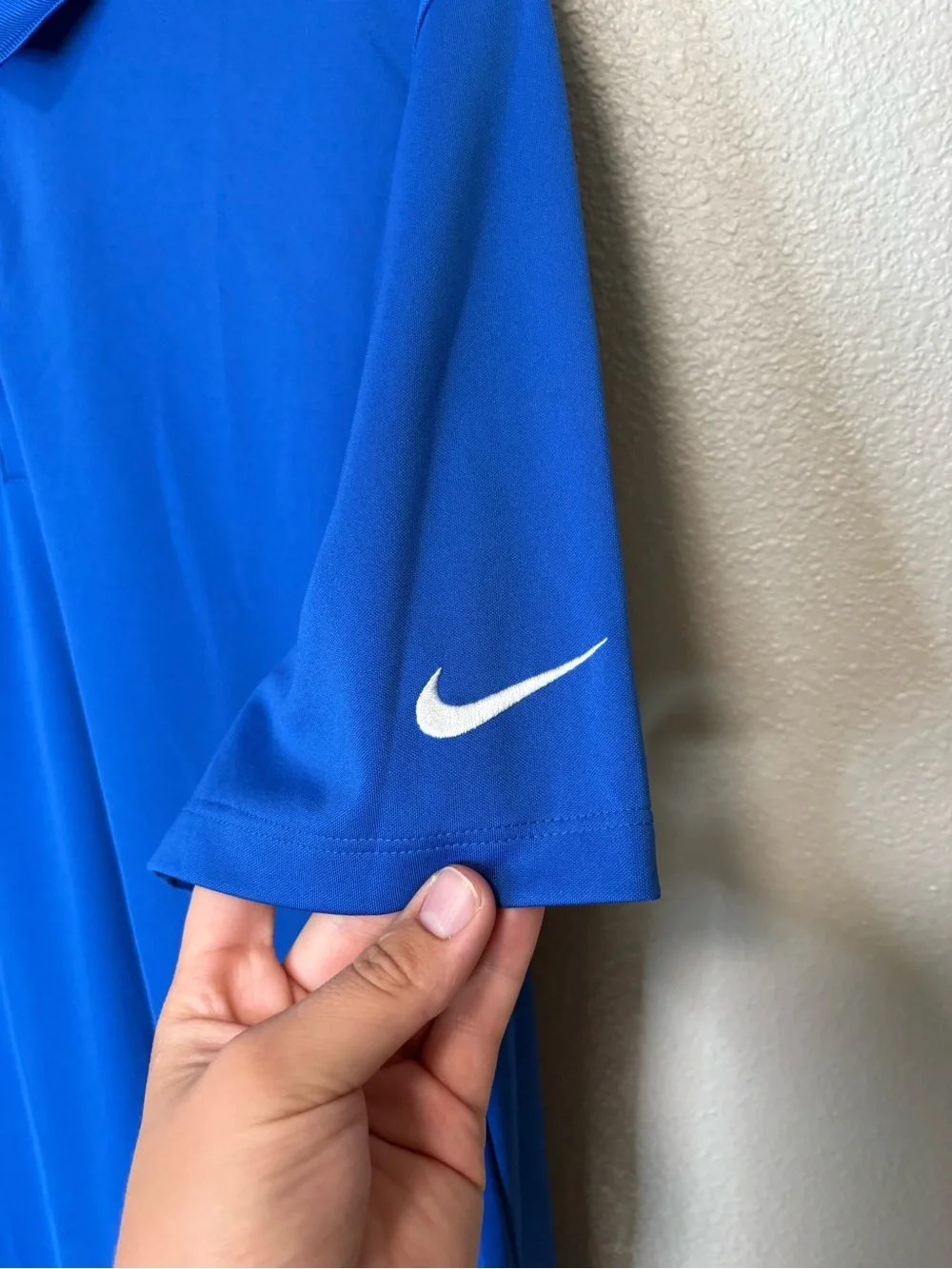 Nike Golf Dri-FIT Blue Polo Shirt Men’s Large Performance Golf Athletic